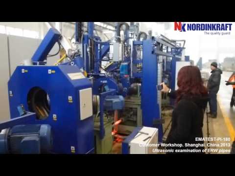 EMATEST-PI-180. For automatic ultrasonic testing of ERW-pipes with EMAT