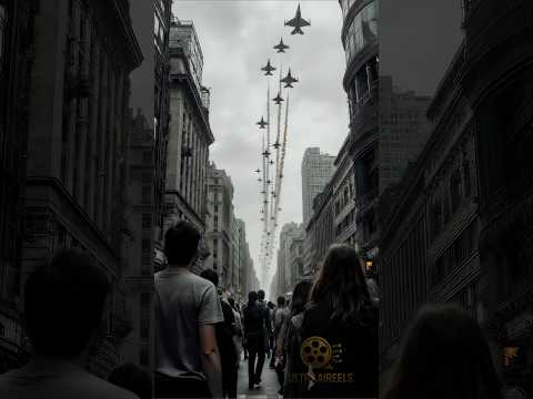 Endless Squadron of Fighter Jets Over the City 😱🔥 | #shorts  #military