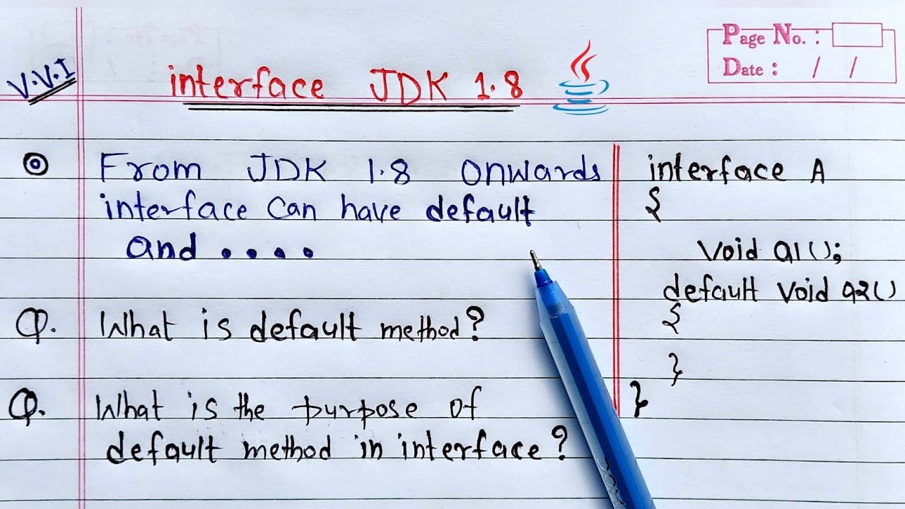 Interface JDK 1.8 in Java | default method in interface(Java)
