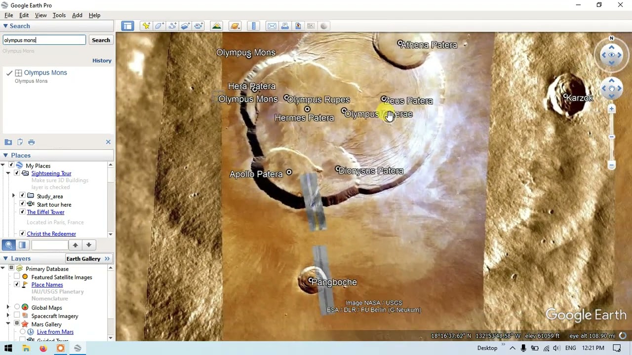 Visiting Mars with Google Earth Pro