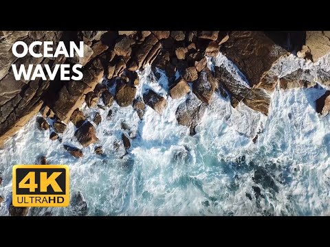 4K HDR Ocean Waves – Mesmerizing Calming, Relaxing Piano Music, Ocean Waves Sounds, Positive Mood