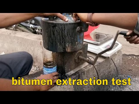 Work display of bitumen extractor