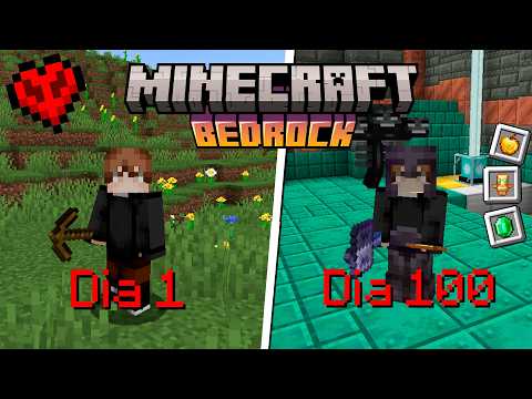 I survived 100 days in mine bedrock on hardcore