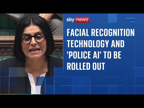 Facial recognition technology and 'police AI' to be rolled out, home secretary announces