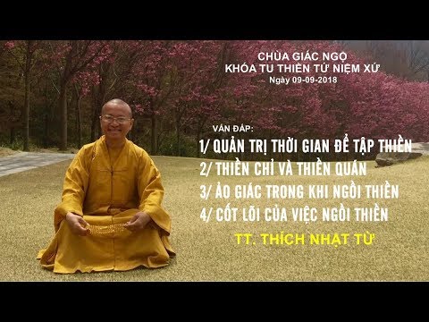 Vấn đáp: Quản trị thời gian để tập thiền, thiền chỉ và thiền quán - TT. Thích Nhật Từ 