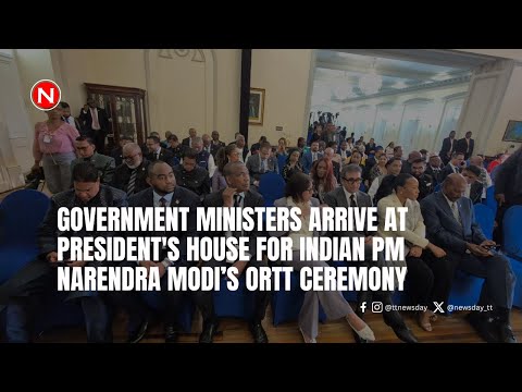 Government ministers arrive at President's House for Indian PM Narendra Modi’s ORTT ceremony