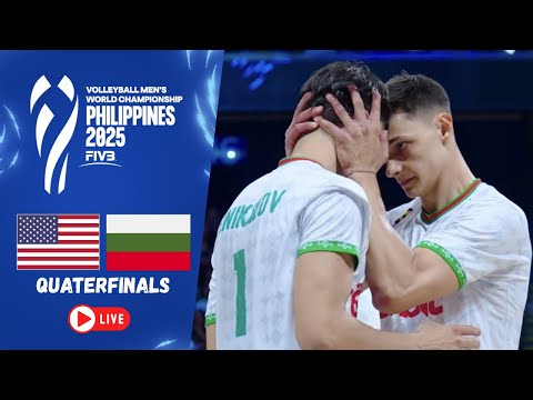 USA 🇺🇸vs🇧🇬 Bulgaria | FIVB Men’s World Championship 2025 Quarterfinals | Pasay City, Philippines