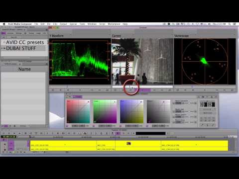 AVID tutorial - Color Correction Templates MC v.7.x -  PART 1