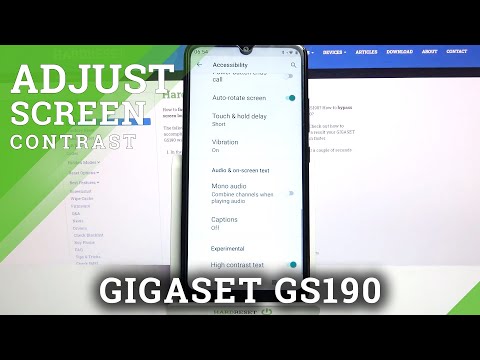 GIGASET GS190 and Accessibility Settings - How to Turn On High Contrast Text
