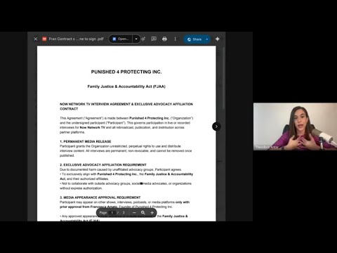 How Francesca Amato, from Punished 4 Protecting & The Family Justice & Accountability Act is a Fraud