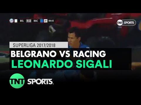 Leonardo Sigali (1-2) Belgrano vs Racing | Fecha 21 - Superliga Argentina 2017/2018