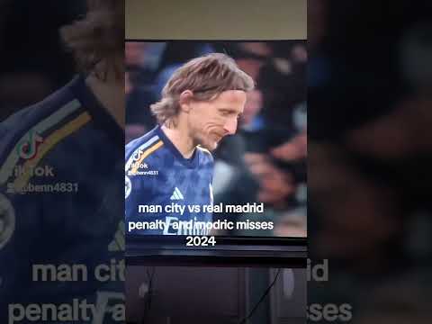 Mancity vs real madrid penalty shoot out and modric misses the first shot! champions league 2024