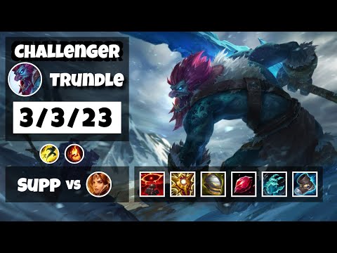 Trundle 11.17 Gameplay Challenger Replay S11 Support (3/3/23) - KOREAN