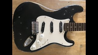 Video thumbnail for Black Relic Custom Strat with GFS PRO63 Vintage Wound Pickups by Justin Juknelis