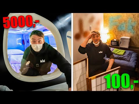 Dyreste VS. Billigste Kapsel Hotel