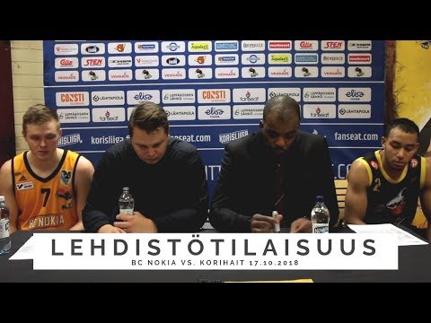 BC Nokia vs. Korihait | Lehdistötilaisuus | 17.10.2018