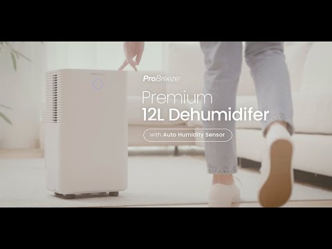 Pro Breeze 12L Day Dehumidifier with Automatic Humidity Sensor & Display