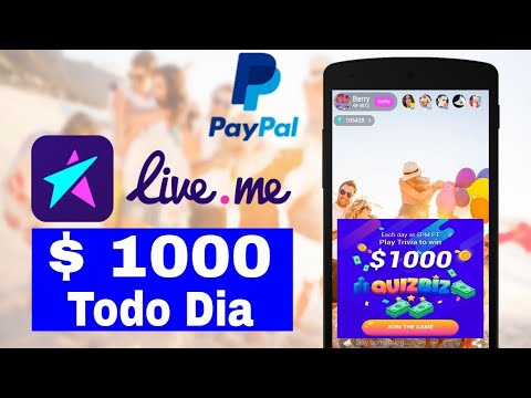 $1000 todo Dia - Como Ganhar Dinheiro no PAYPAL Fazendo vídeo CHAMADA / LiveMe