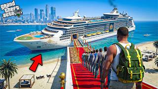Franklin's First Experience In Biggest Luxurious Cruise Ship In GTA 5!