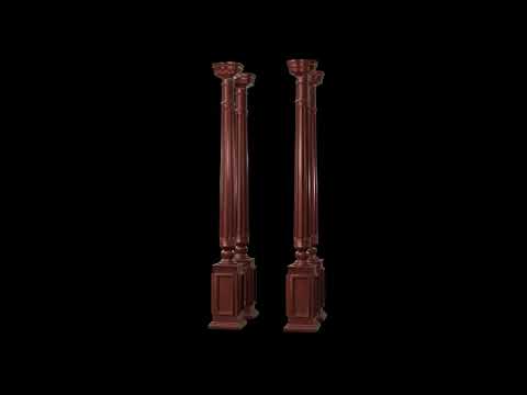 Model Bedposts, Pillars, Columns created in Blender 3.2