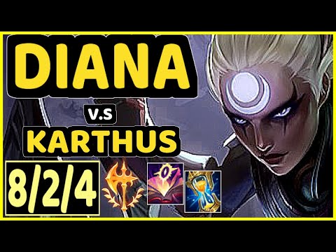 ONFLEEK (DIANA) vs KARTHUS - 8/2/4 KDA JUNGLE CHALLENGER GAMEPLAY - KR