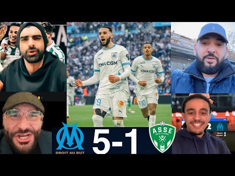 LES REACTIONS: OM Gagné 5-1 face à SAINT ÉTIENNE #gouiri 2/2
