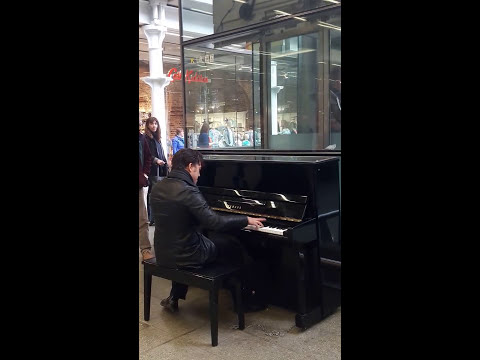 Boogie Woogie piano guy in St Pancras Station is the best guy (Henri Herbert)