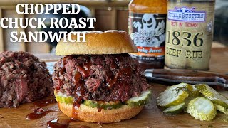 AMAZING Smoked Chopped Chuck Roast Sandwich| Weber Kettle| @SuckleBusters @GrillwithWeber