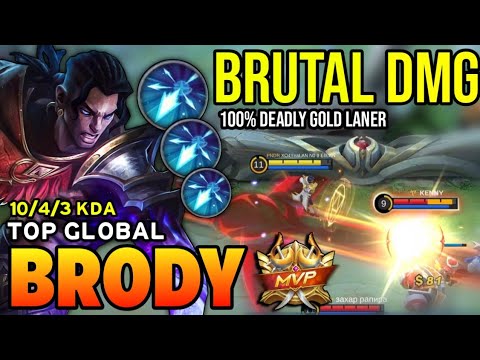 BRODY BEST BUILD 2022 | TOP GLOBAL BRODY GAMEPLAY | MOBILE LEGENDS ✓