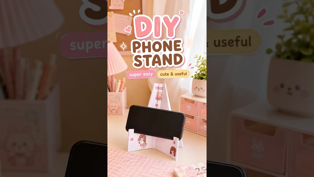 🎀✨DIY Phone Stand📱✨| Super Easy &cute It’s me Hana#phonestand#shorts
