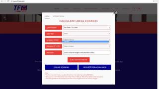 TFM Express - How to calculate local shipment rates