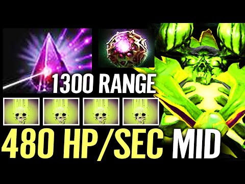 🔥 110.000 DMG Pugna MID 1300 Cast Range Drain 480 HP/SEC — Octarine + Seer Stone Build Dota 2 Pro