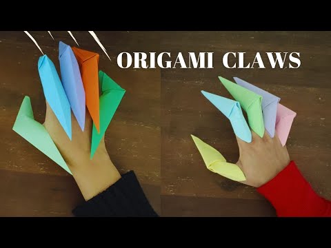 Easy Origami Claws | Dragon vs Wolf 😱🤫 #papercraft #diy #origami #claw #youtube #video #tutorial