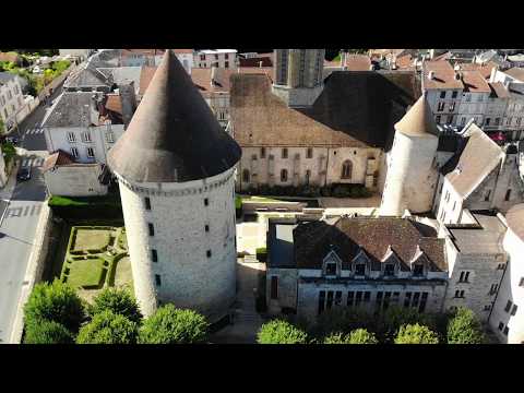 Bourganeuf Town aerial view