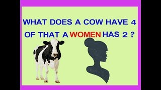 True Lie || what does a cow have 4 and women have 2.