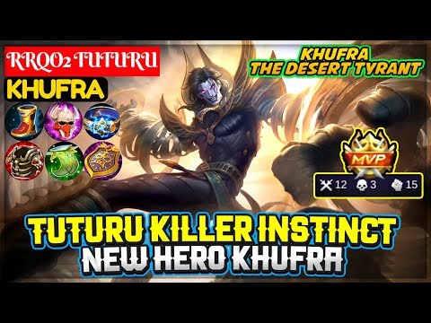 NEW HERO Khufra, Tuturu Killer Instinct [ RRQO2 TUTURU Khufra ] Mobile Legends Video