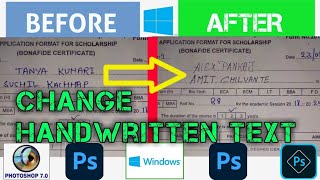 Change or Replace Handwritten text or Pen Writing in Photo | Adobe photoshop