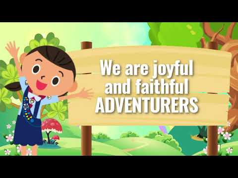NEW ADVENTURER SONG - We Are Joyful and Faithful Adventurers (with Lyrics on Screen)