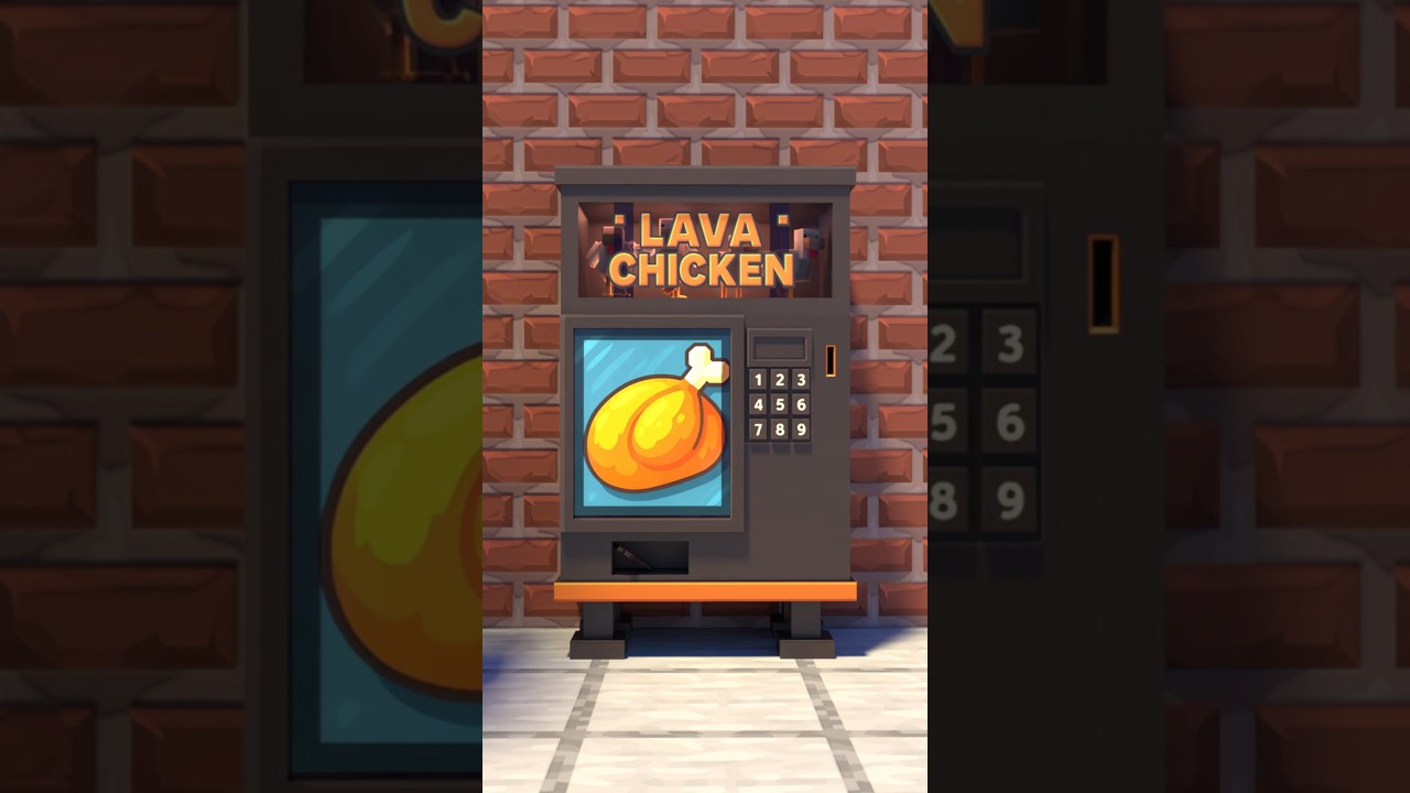 Steve Tries the Lava Chicken Vending Machine! 🍗🔥 | Minecraft Animation