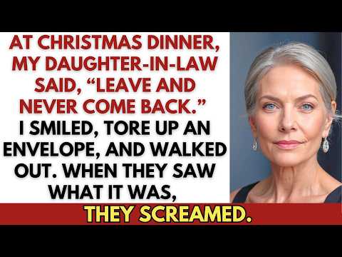At Christmas dinner, my daughter-in-law said, “Leave and never come back.” So I tore it up…