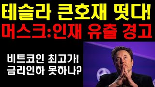 테슬라 큰호재 떳다! 머스크 인재유출 막아라! 금리인하 위한 트럼프의 작업! 비트코인 사상 최고가 돌파! 엔비디아 팔란티어 막을수 없는 이유! 테슬라 꿈틀 거리며 큰 상승 오나?