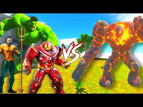 SUPER HEROES VS LAVA BOY - ANIMAL REVOLT BATTLE SIMULATOR