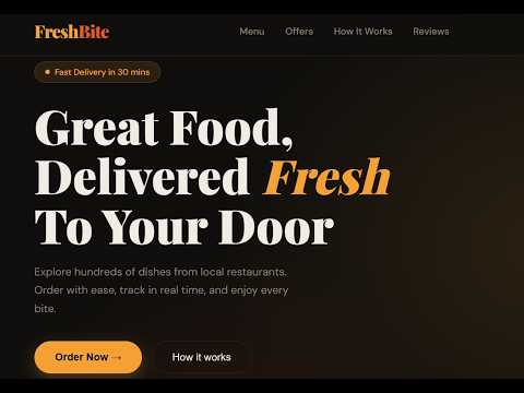 Task Demo - DAS003039 - FreshBite - Online Food Ordering