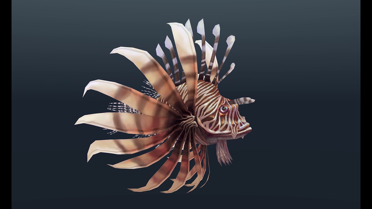 Animated lionfish 3D Model