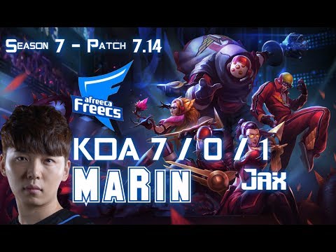 AFs MaRin JAX vs JARVAN IV Top - Patch 7.14 KR Ranked