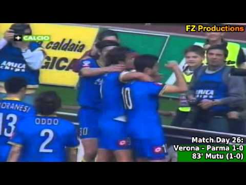 Serie A 2001-2002, day 26 Verona - Parma 1-0 (Mutu)
