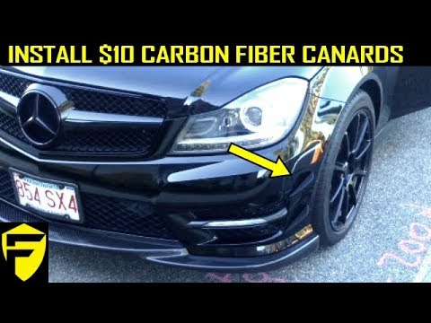 $10 EBAY CANARDS ON MERCEDES C250 C300 *SO MUCH DOWNFORCE*