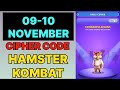 Hamster Kombat Dev Game Daily Cipher 09 10 November Hamster Kombat Daily Cipher Code 9 November