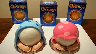 Terry’s chocolate orange New baby, baby bum, baby shower cake topper decoration step by step