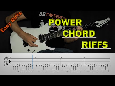20 Power Chords Guitar Riffs - (It's NOT hard)